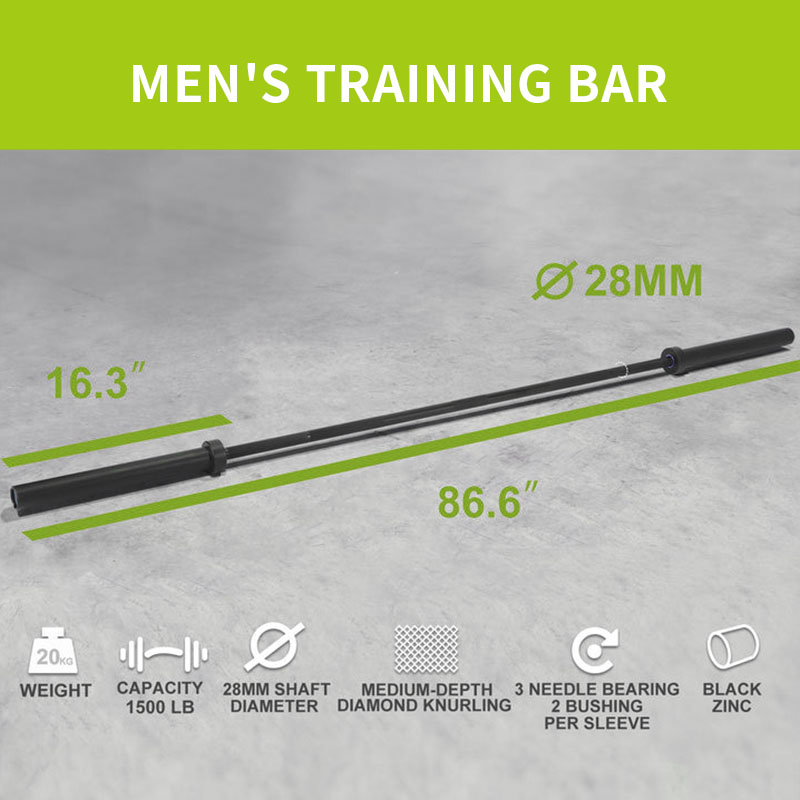 Olympic Barbell 20Kg - Fabrieksgroothandel RVS halterstang 20kg gewicht 28mm