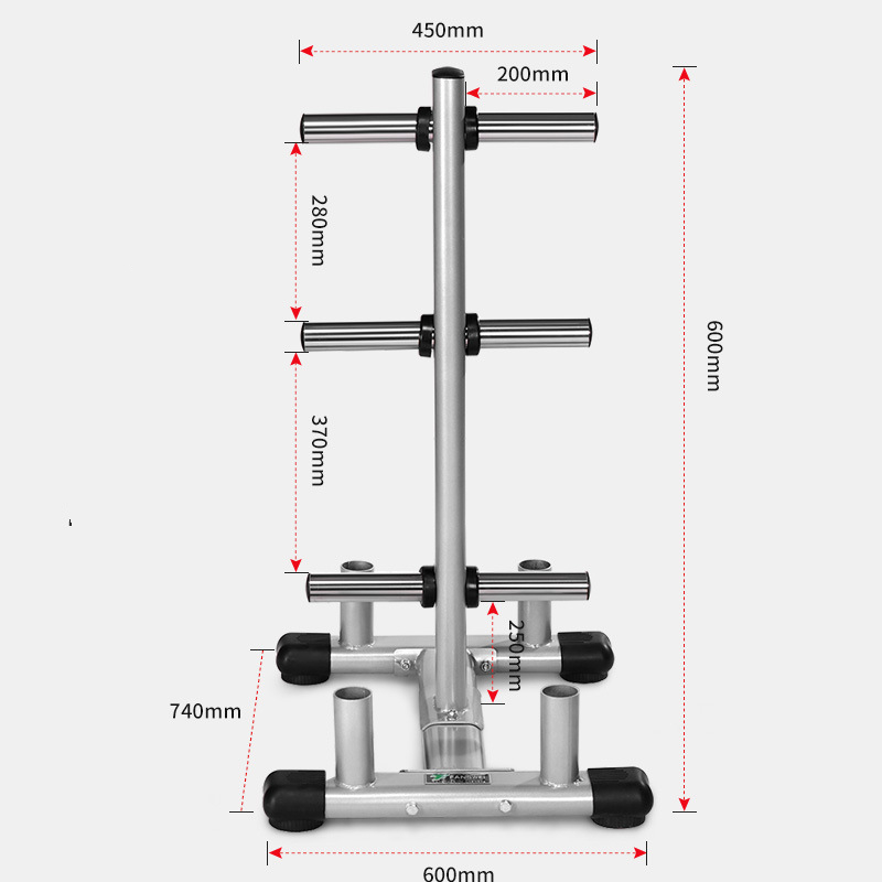 Home Gym Folding Rack - Halterplatenrek, rek voor halterstangen en -stangen,