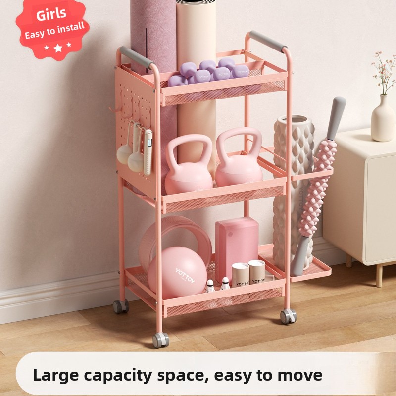 Home Gym Folding Rack - Minimalistische ijzeren opbergrek met meerdere lagen,