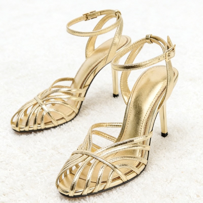 Ankle Strap Attachment - Sexy Gouden Holle Smalle Band Hoge