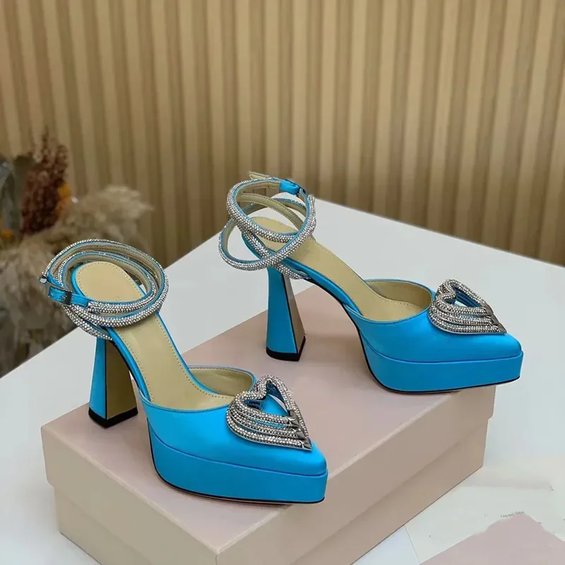 Ankle Strap Attachment - Platform Kristal Liefde Decoratie Sandalen Sexy
