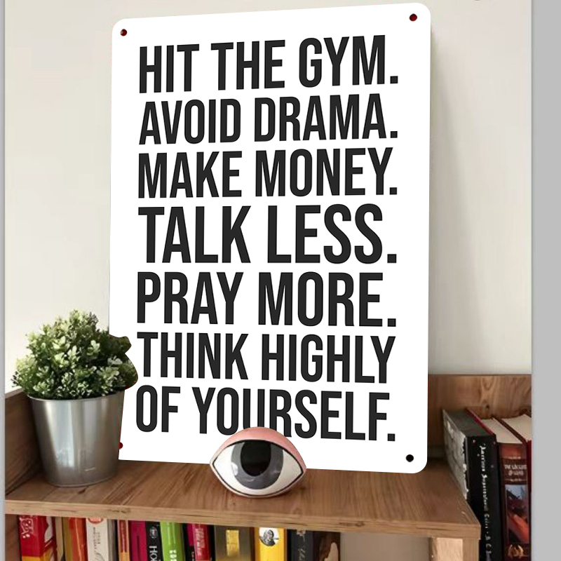Inspirerend citaat metalen bli - Home Gym Quotes recensie en prijs