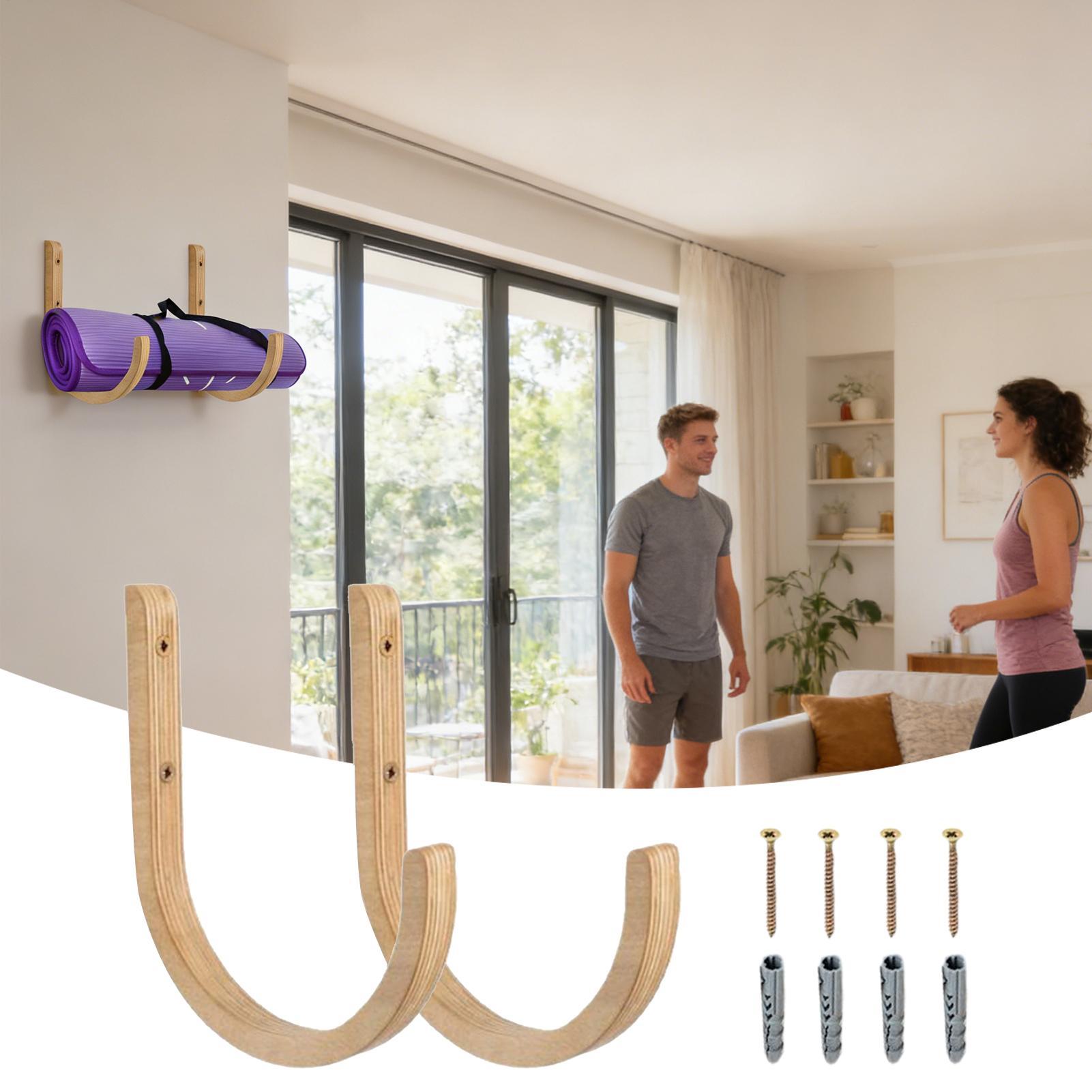 Yogamat houder 2 stuks houten  - Home Gym Folding Rack recensie en prijs