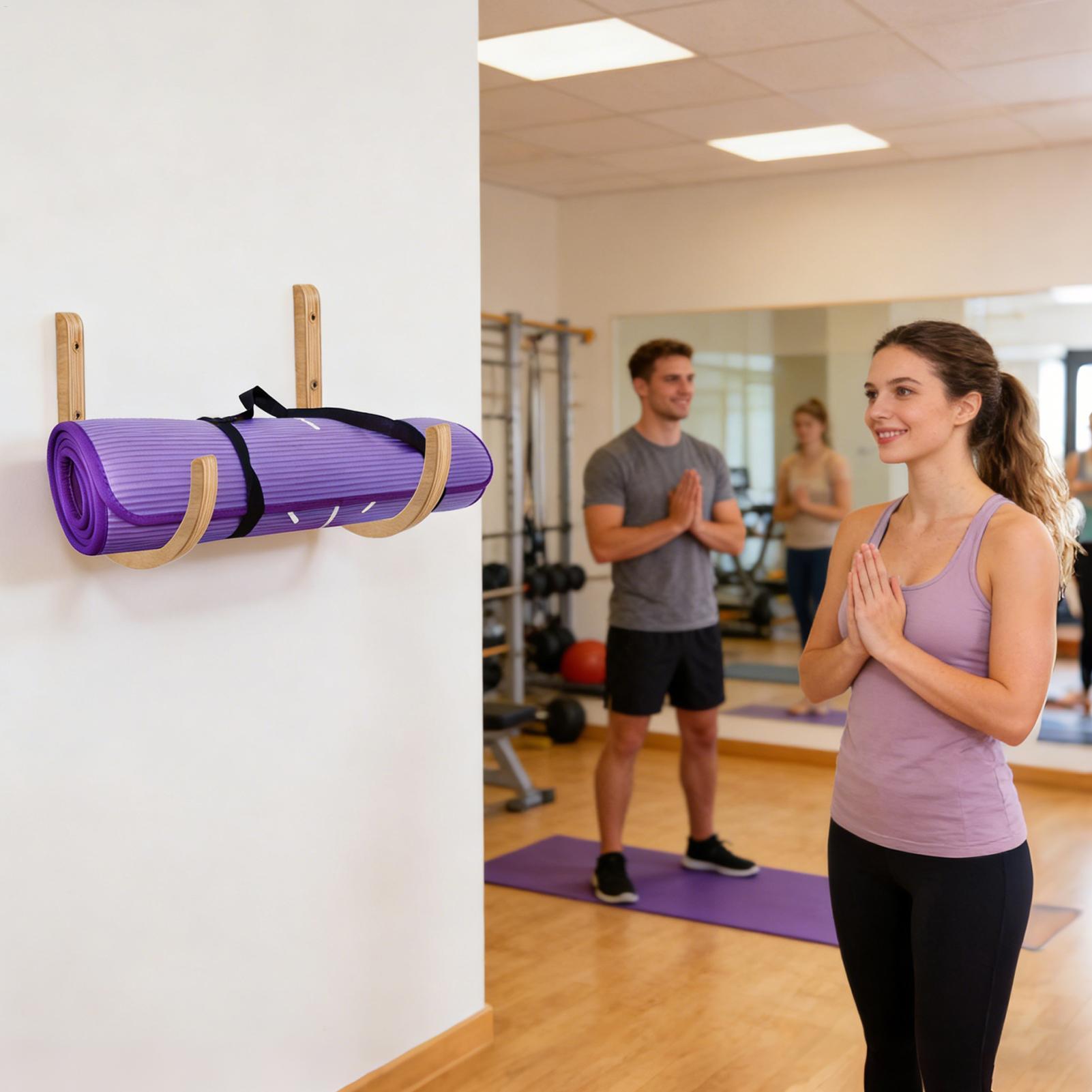 Yoga Mat Opbergrek 2PC Houten  - Home Gym Yoga Mat Storage recensie en prijs