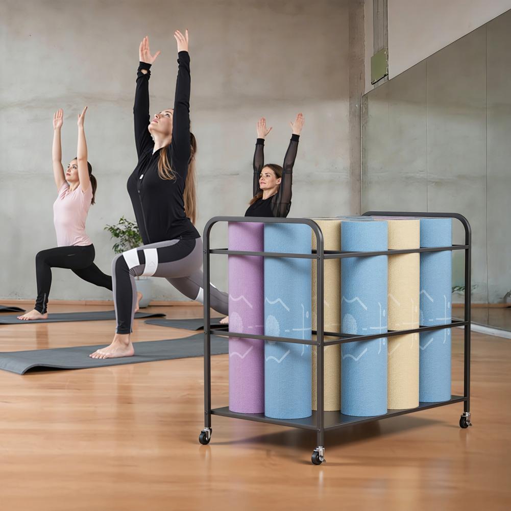 Yogamat opbergrek met wielen,  - Home Gym Folding Rack recensie en prijs