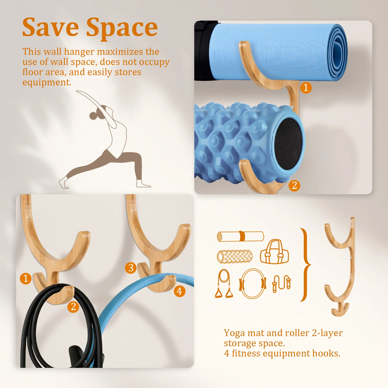 2 stuks Yoga Mat Opbergrek Wan - Home Gym Yoga Mat Storage recensie en prijs